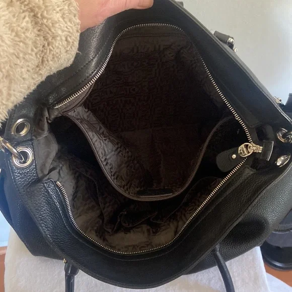 Salvatore Ferragamo Pebbled Leather Satchel/Crossbody - Picture 4 of 11